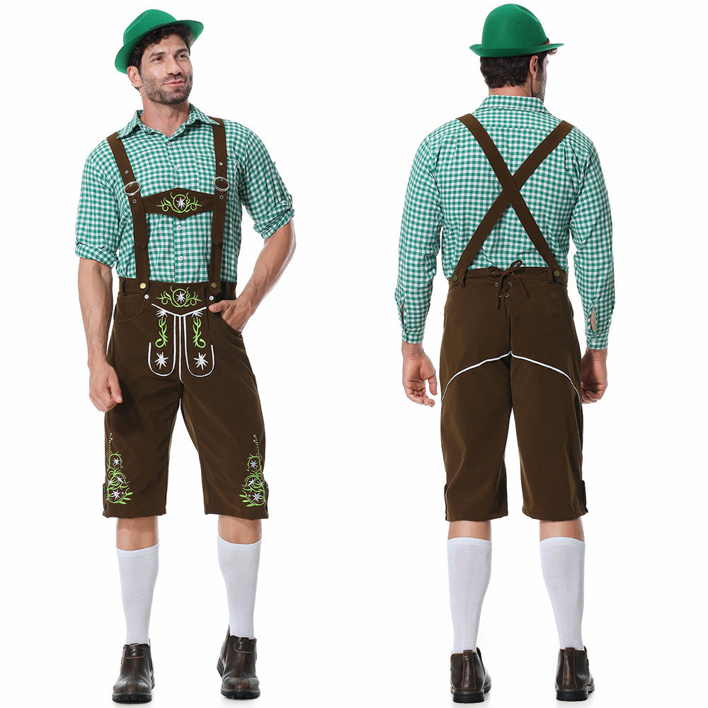 Herren Trachten-Shorts mit kunstvollen Stickereien und verstellbaren Trägern | A&Z - 5 - Atelier-Zofia