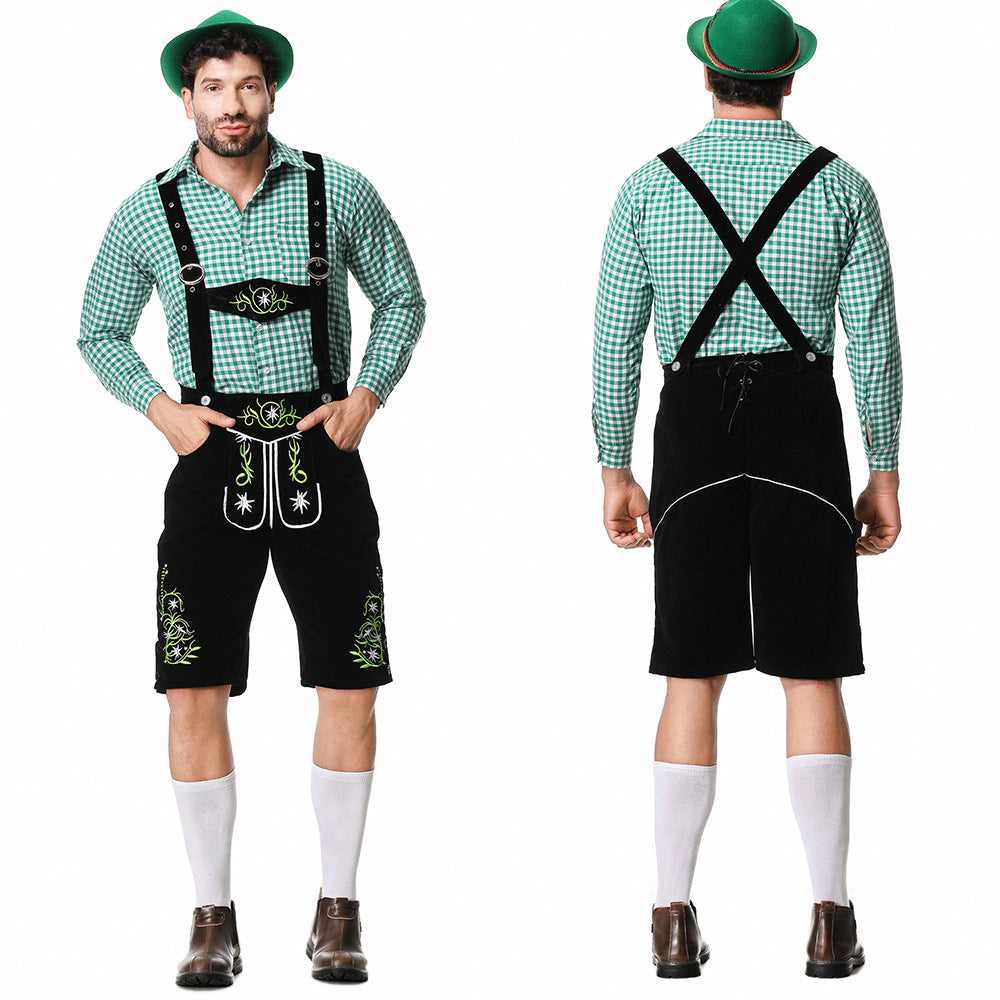Herren Trachten-Shorts mit kunstvollen Stickereien und verstellbaren Trägern | A&Z - 6 - Atelier-Zofia