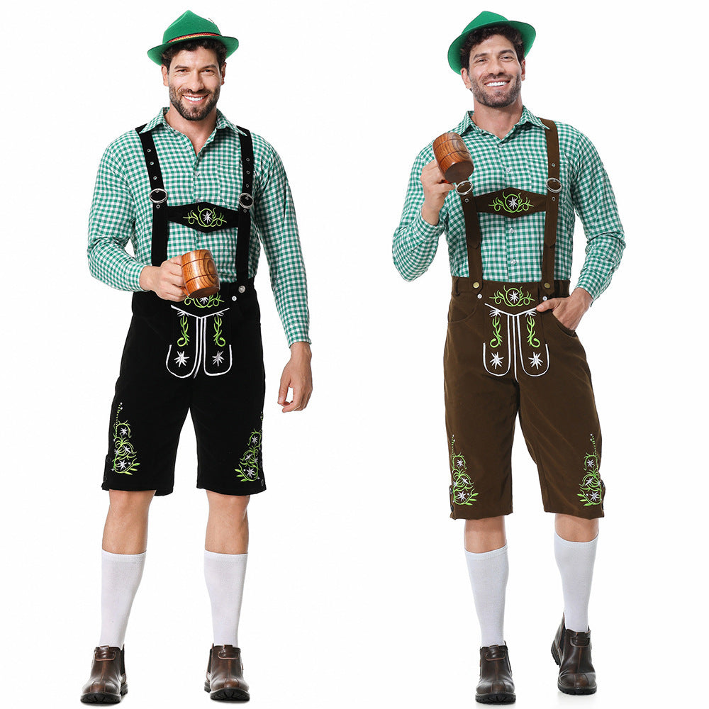 Herren Trachten-Shorts mit kunstvollen Stickereien und verstellbaren Trägern | A&Z - 7 - Atelier-Zofia