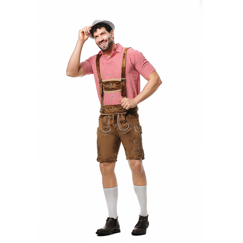 Traditionelles Herren Trachten-Set mit kariertem Hemd und Shorts | A&Z - 7 - Atelier-Zofia