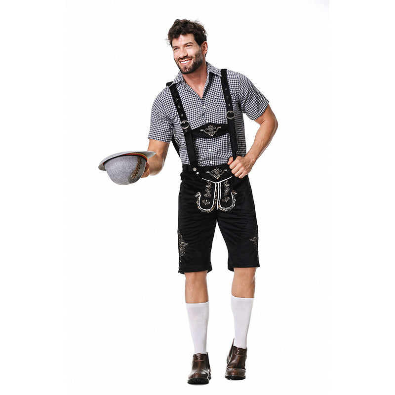 Traditionelles Herren Trachten-Set mit kariertem Hemd und Shorts | A&Z - 8 - Atelier-Zofia