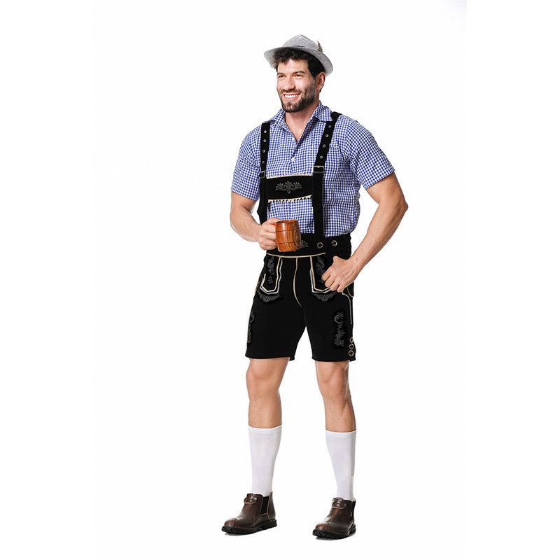 Traditionelles Herren Trachten-Set mit kariertem Hemd und Shorts | A&Z - 9 - Atelier-Zofia