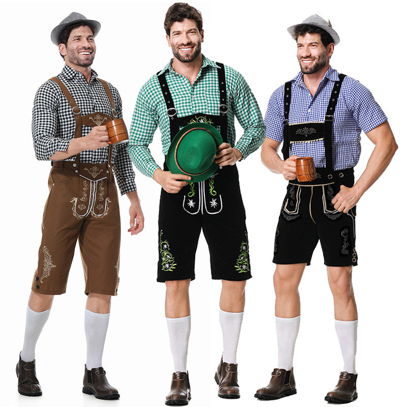 Traditionelles Herren Trachten-Set mit kariertem Hemd und Shorts | A&Z - 11 - Atelier-Zofia