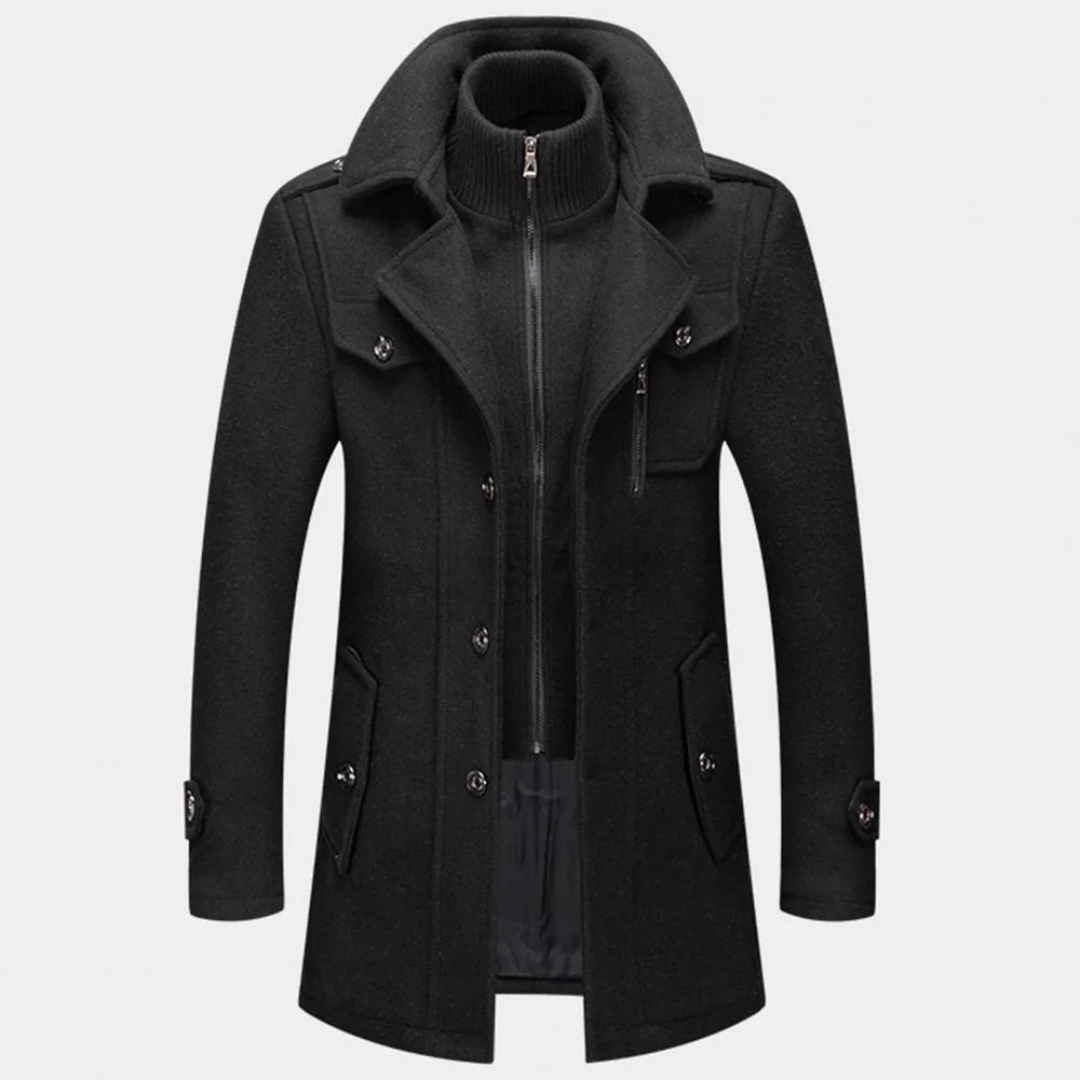 Herren Peacoat mit taillierter Passform und modernem Kragen | A&Z - 6 - Atelier-Zofia