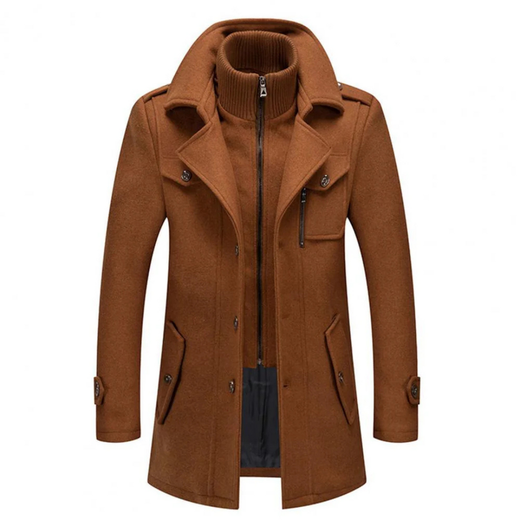 Herren Peacoat mit taillierter Passform und modernem Kragen | A&Z - 9 - Atelier-Zofia