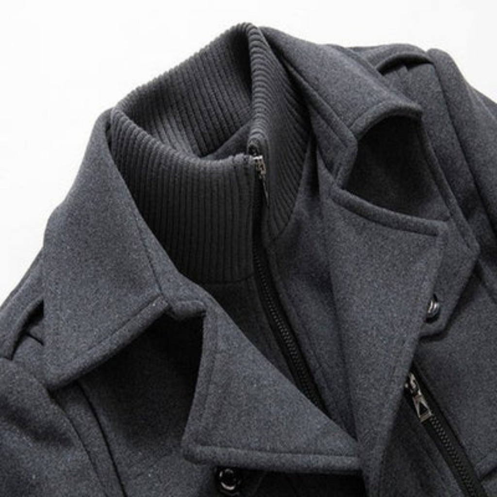 Herren Peacoat mit taillierter Passform und modernem Kragen | A&Z - 10 - Atelier-Zofia