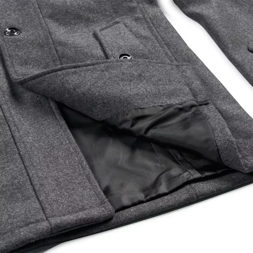 Herren Peacoat mit taillierter Passform und modernem Kragen | A&Z - 11 - Atelier-Zofia