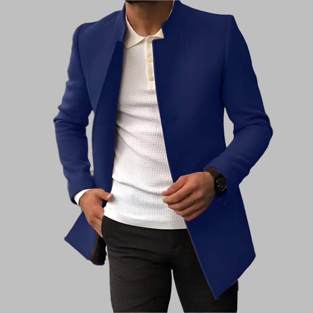 Moderne Herrenjacke mit Stehkragen und tailliertem Schnitt | A&B - 2 - Annoboutique