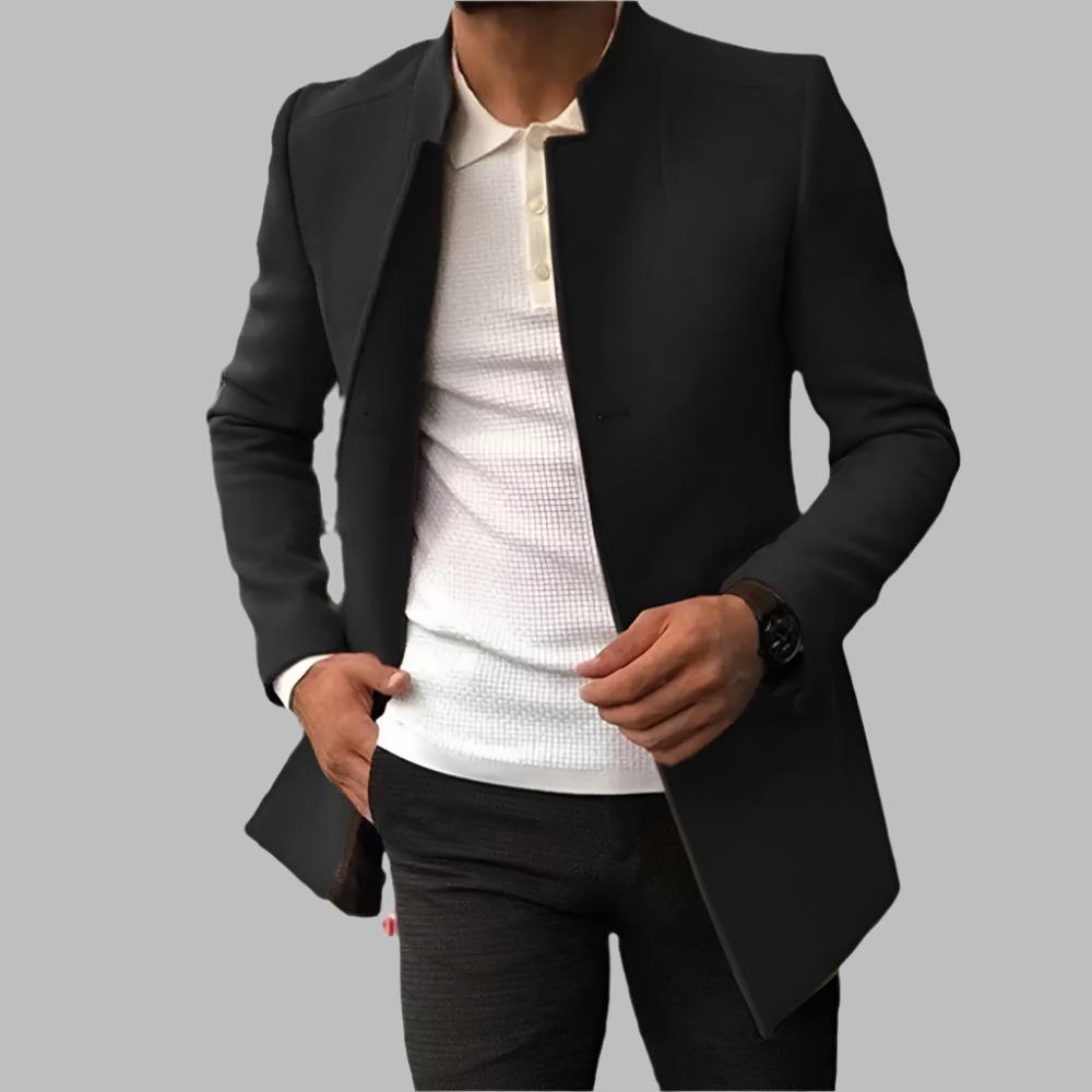Moderne Herrenjacke mit Stehkragen und tailliertem Schnitt | A&B - 5 - Annoboutique
