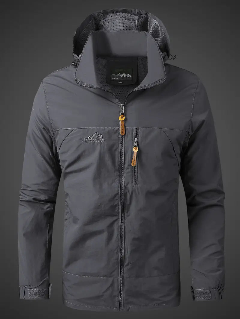 Herren Outdoor-Jacke mit Kapuze und praktischen Taschen | A&B - 1 - Annoboutique
