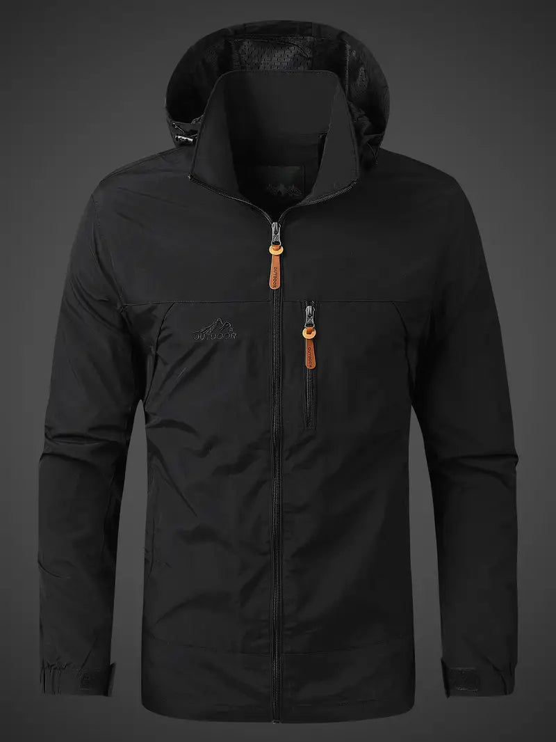Herren Outdoor-Jacke mit Kapuze und praktischen Taschen | A&B - 2 - Annoboutique