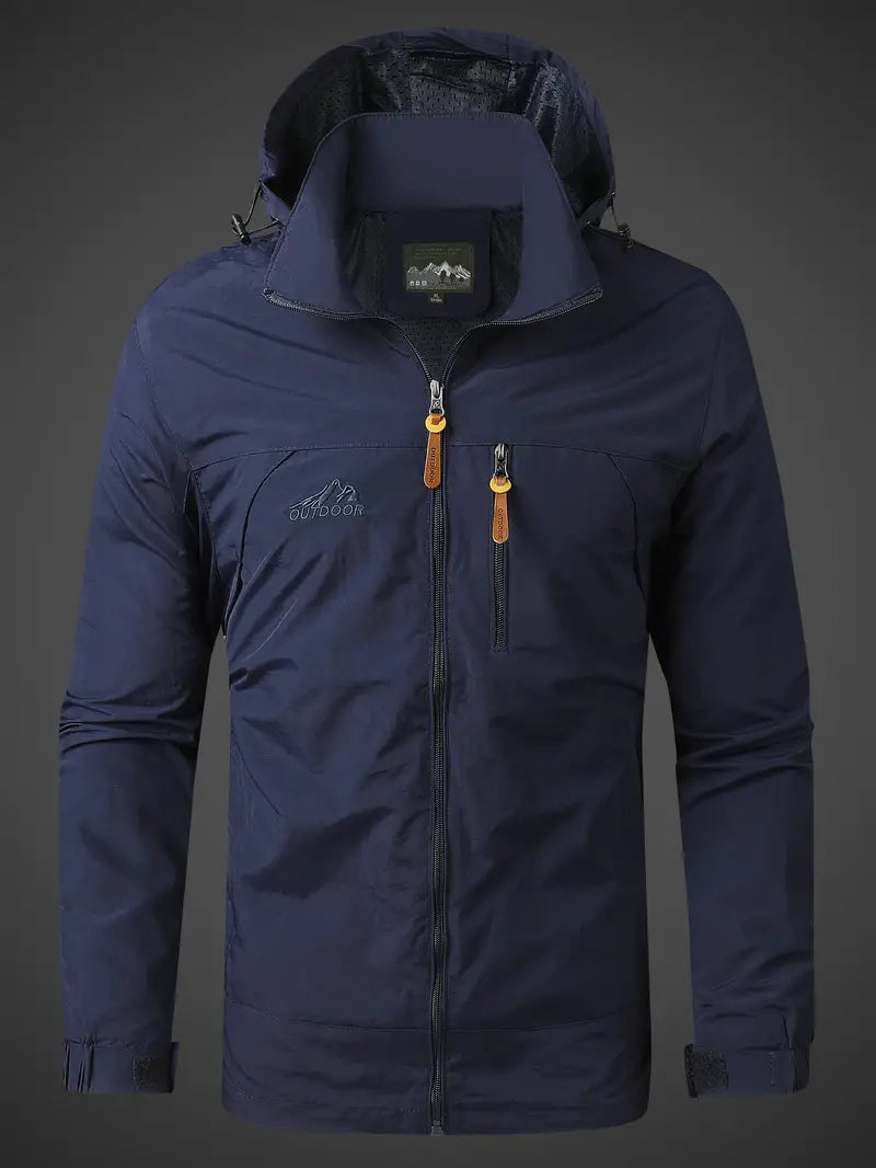Herren Outdoor-Jacke mit Kapuze und praktischen Taschen | A&B - 3 - Annoboutique