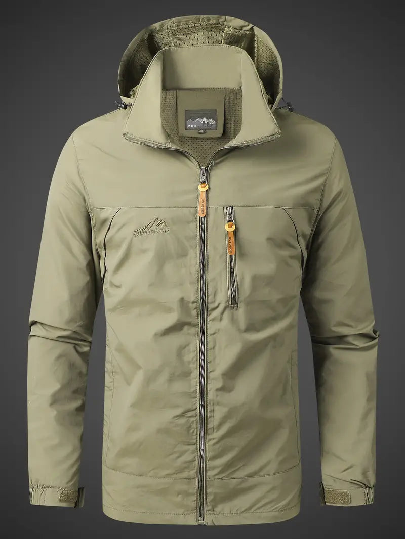 Herren Outdoor-Jacke mit Kapuze und praktischen Taschen | A&B - 4 - Annoboutique