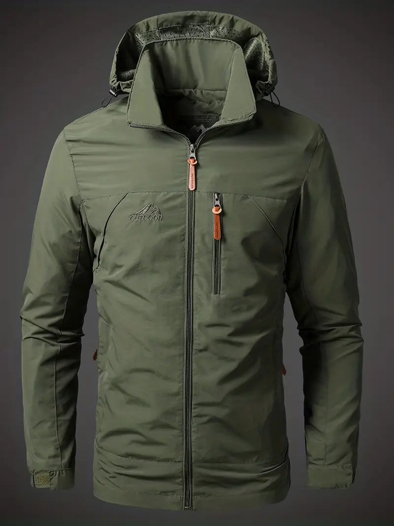 Herren Outdoor-Jacke mit Kapuze und praktischen Taschen | A&B - 5 - Annoboutique