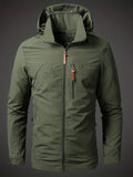 Herren Outdoor-Jacke mit Kapuze und praktischen Taschen | A&B - 5 - Annoboutique
