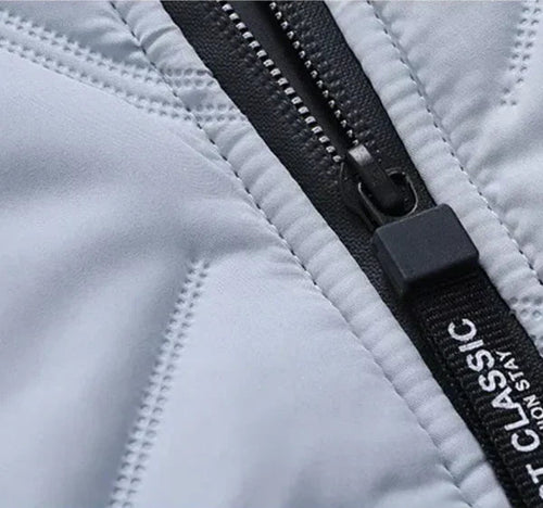 Moderne Herren Steppjacke mit Stehkragen und Reißverschluss | A&B - 9 - Annoboutique