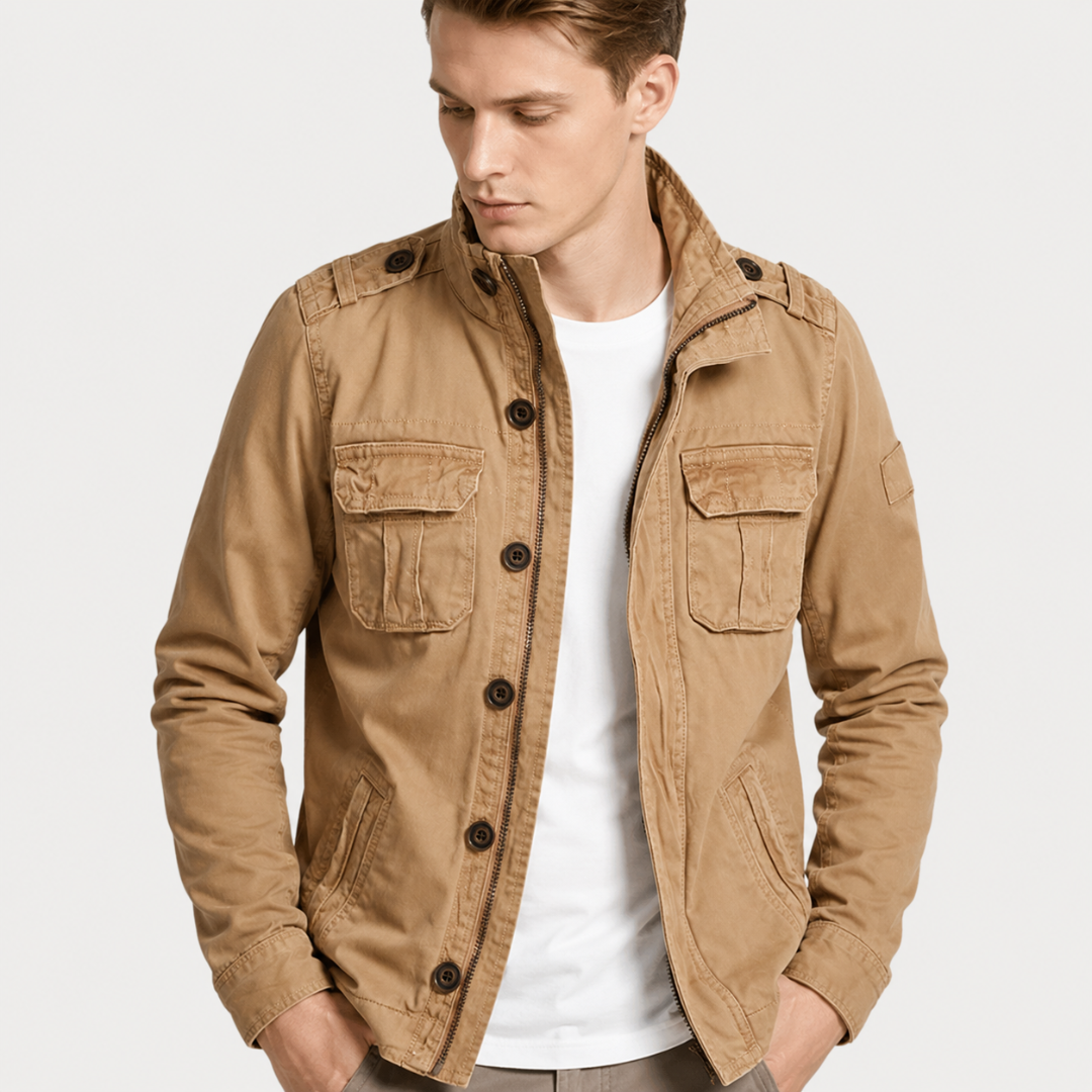 Herren Utility-Jacke mit praktischen Taschen und modischer Passform | A&Z - 4 - Atelier-Zofia