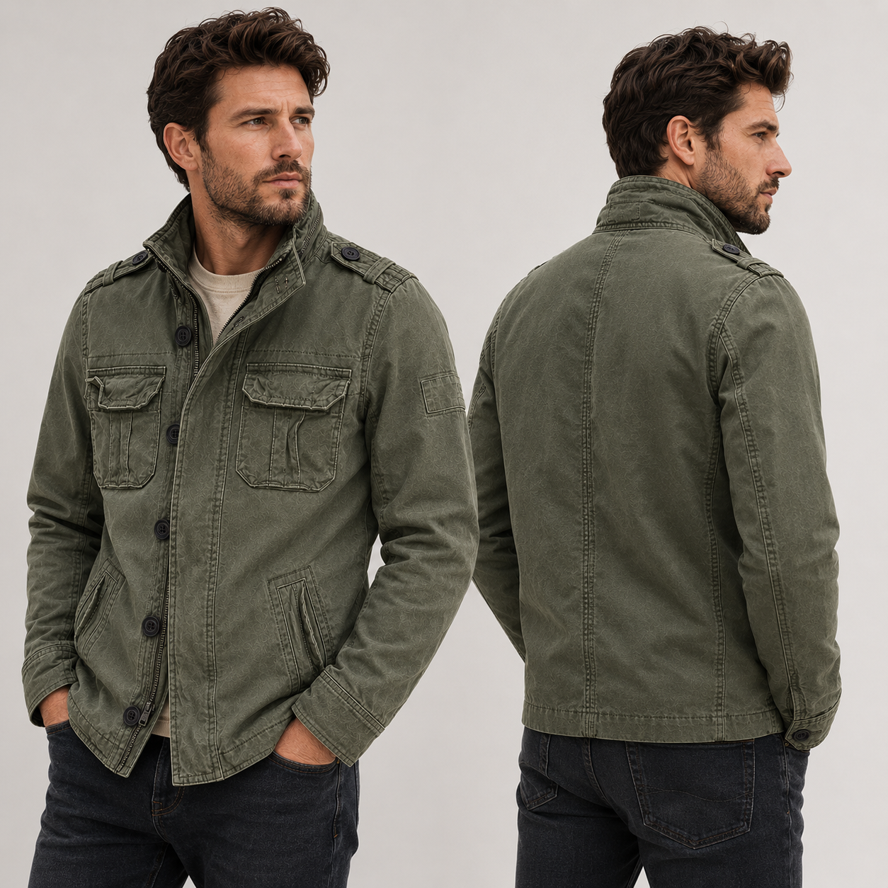 Herren Utility-Jacke mit praktischen Taschen und modischer Passform | A&Z - 12 - Atelier-Zofia