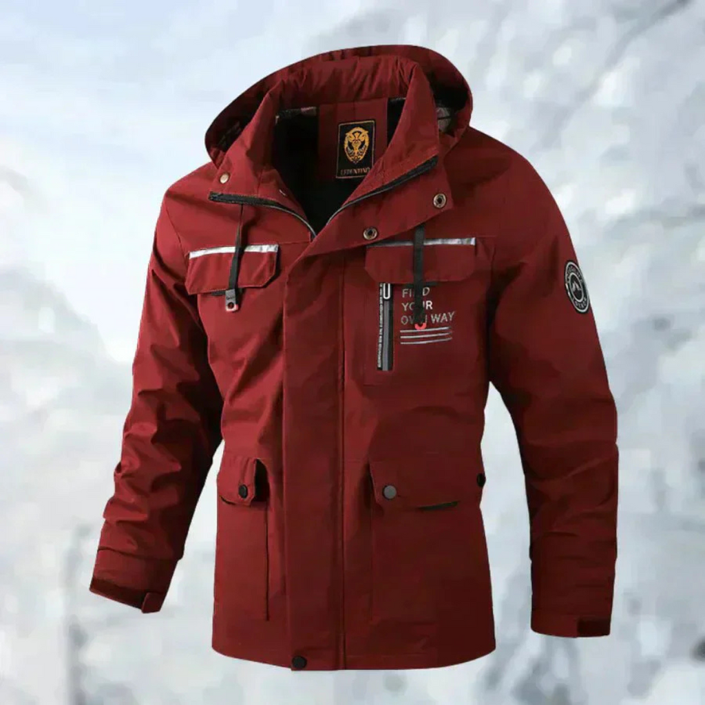 Herren Winterjacke mit abnehmbarer Kapuze und praktischen Taschen | A&Z - 8 - Atelier-Zofia