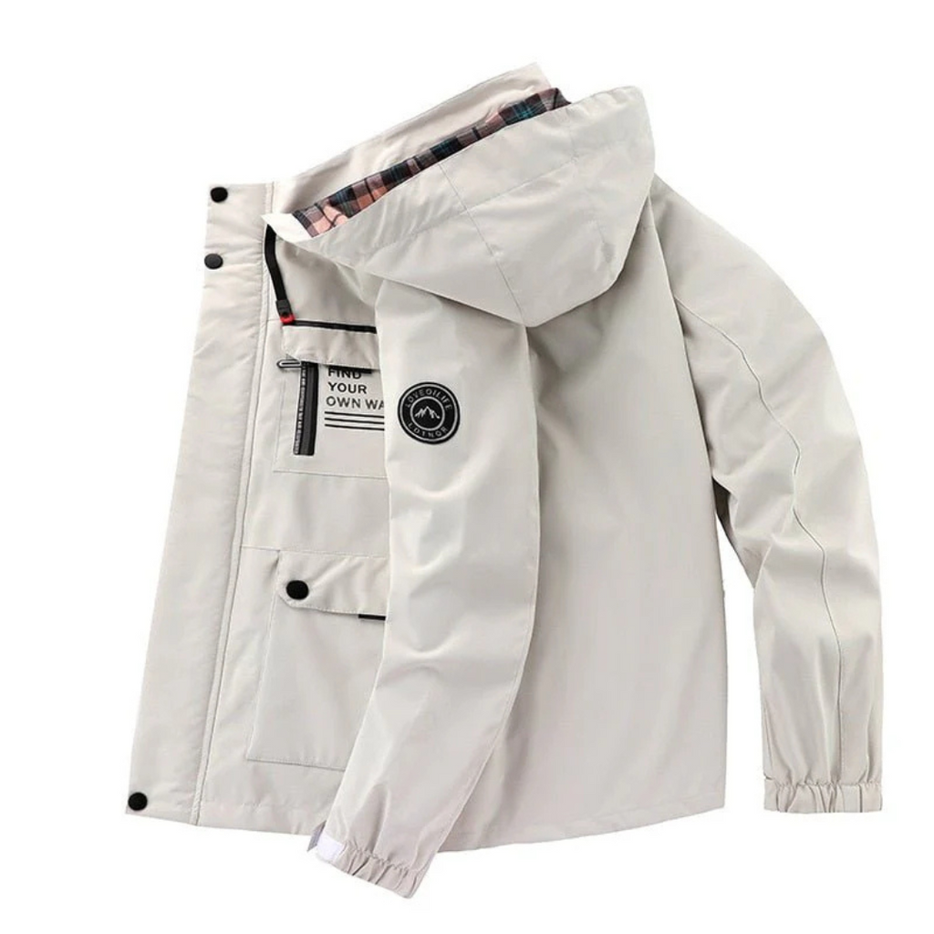 Herren Winterjacke mit abnehmbarer Kapuze und praktischen Taschen | A&Z - 12 - Atelier-Zofia