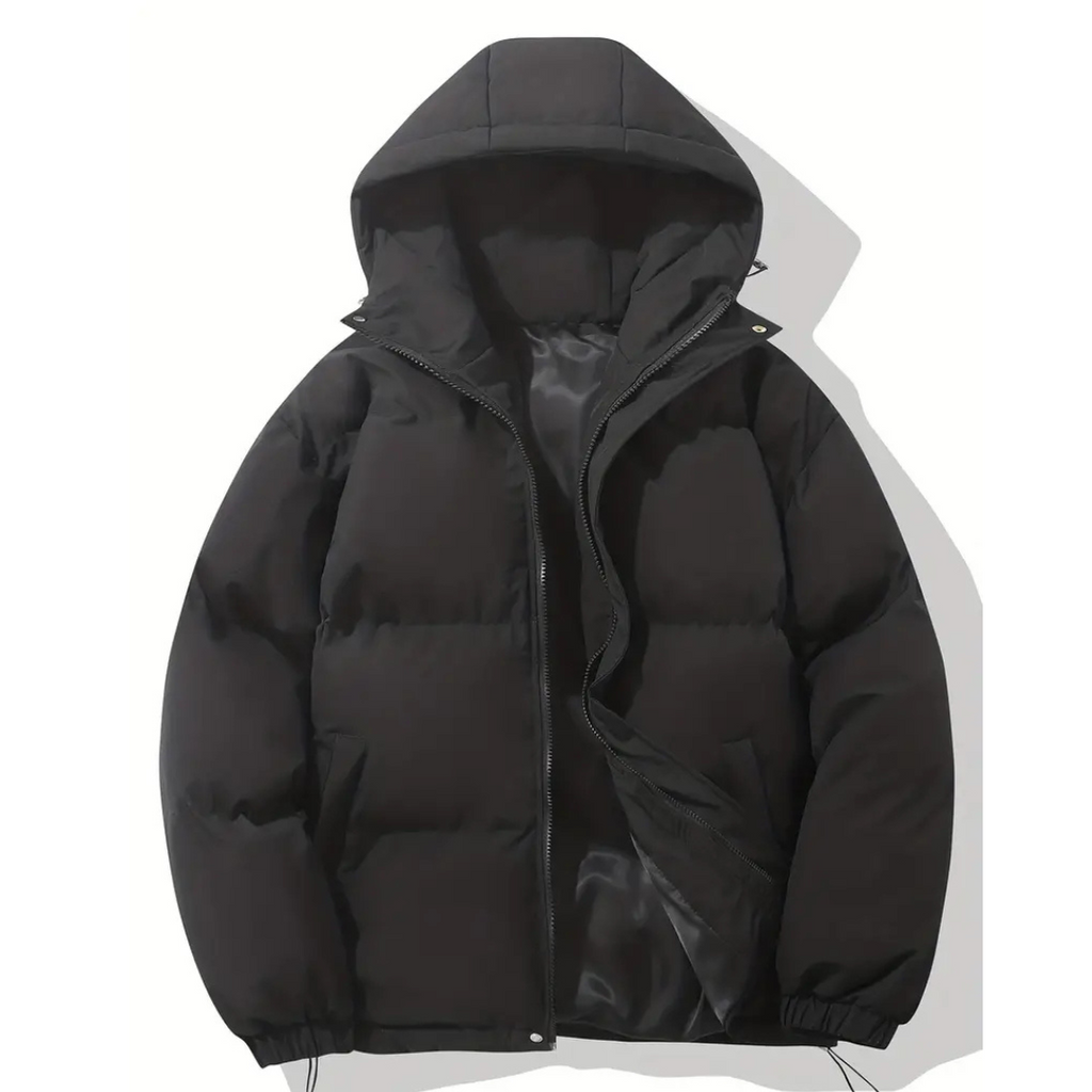 Modische Damen Steppjacke mit Kapuze und durchgehendem Reißverschluss - J&B - 6 - Atelier-Zofia