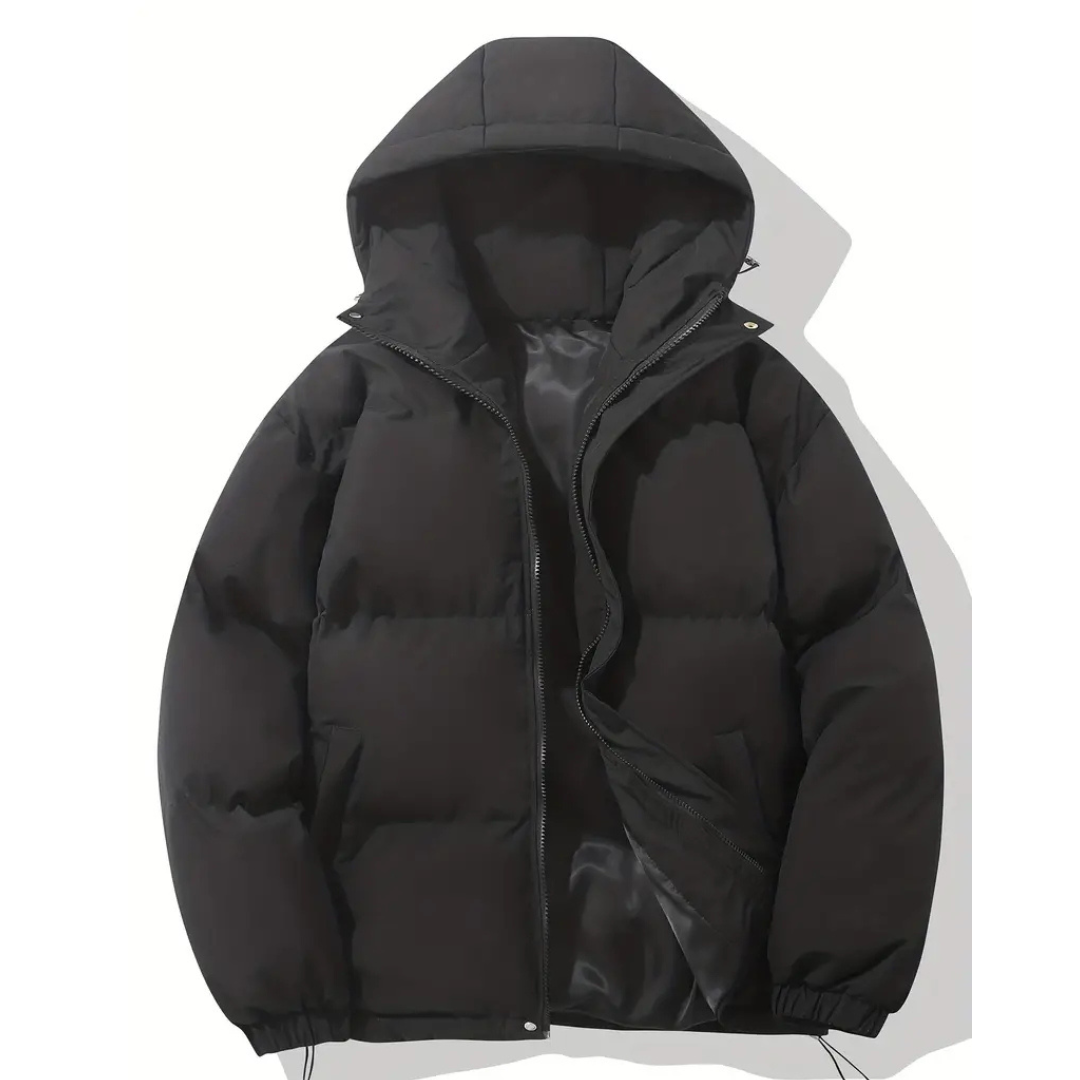 Modische Damen Steppjacke mit Kapuze und durchgehendem Reißverschluss - J&B - 6 - Atelier-Zofia