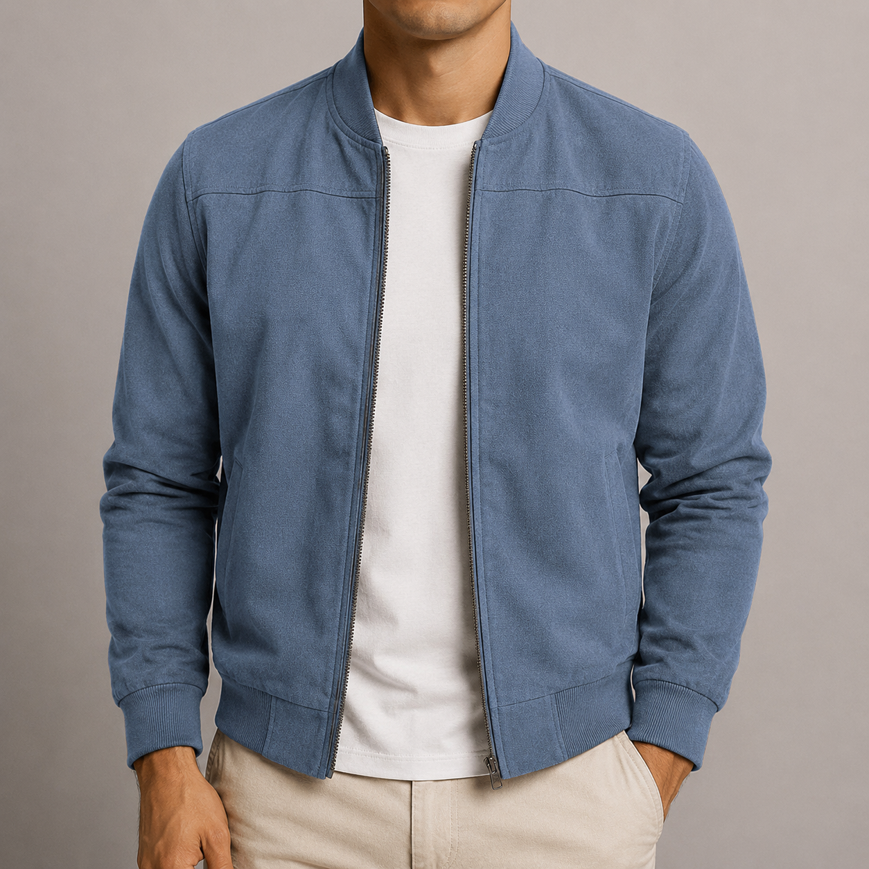 Herren Bomberjacke mit Reißverschluss und lässiger Passform | A&Z - 5 - Atelier-Zofia