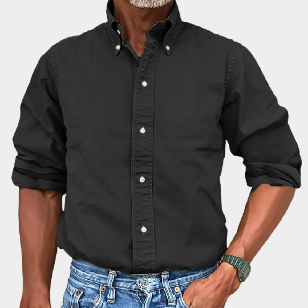 Herrenhemd – Klassische Passform mit Button-Down-Kragen und bequemer Tragekomfort | A&Z - 2 - Atelier-Zofia