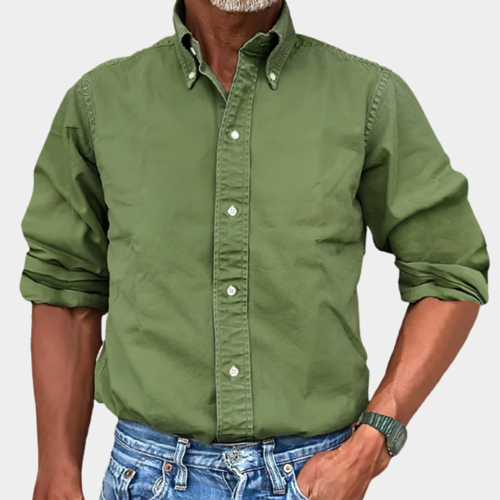 Herrenhemd – Klassische Passform mit Button-Down-Kragen und bequemer Tragekomfort | A&Z - 3 - Atelier-Zofia