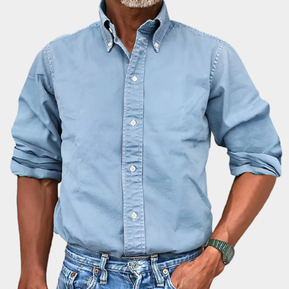 Herrenhemd – Klassische Passform mit Button-Down-Kragen und bequemer Tragekomfort | A&Z - 4 - Atelier-Zofia
