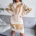 Strickkleid Damen mit lässigem Schnitt und modischem Muster | A&Z - 3 - Atelier-Zofia