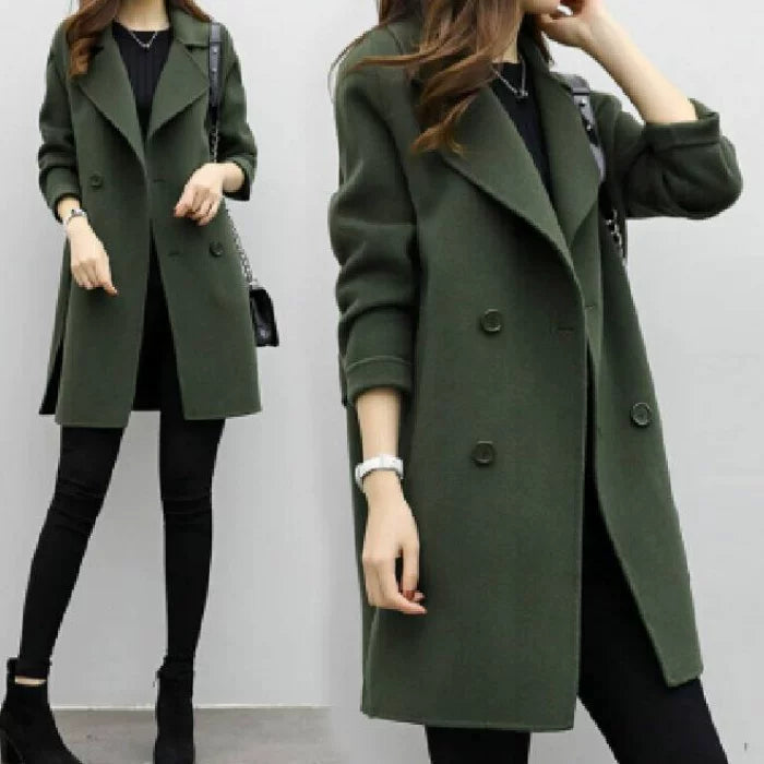 Jacket Women's Double-Breasted with Wide Lapels | L&S - 1 - London-stylehouse.com
