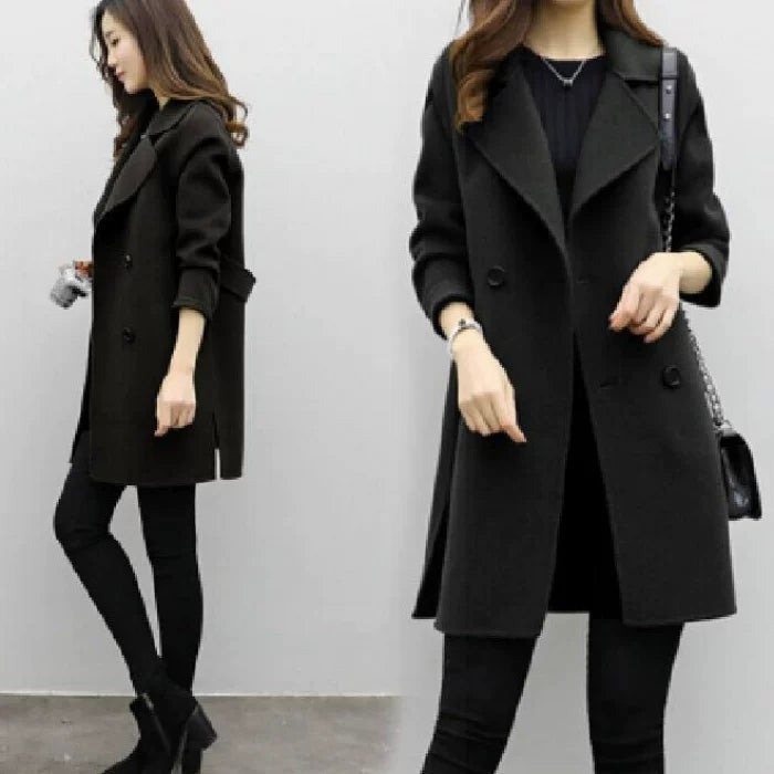 Jacket Women's Double-Breasted with Wide Lapels | L&S - 4 - London-stylehouse.com