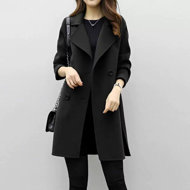 Jacket Women's Double-Breasted with Wide Lapels | L&S - 5 - London-stylehouse.com