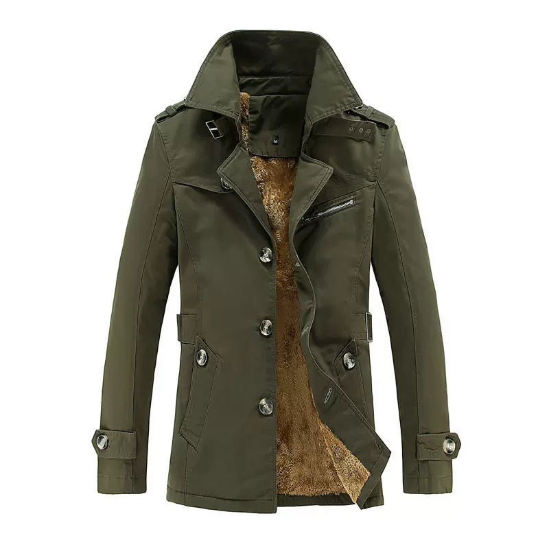 Trenchcoat Herren mit doppelter Knopfleiste und modischem Kragen | A&Z - 1 - Atelier-Zofia