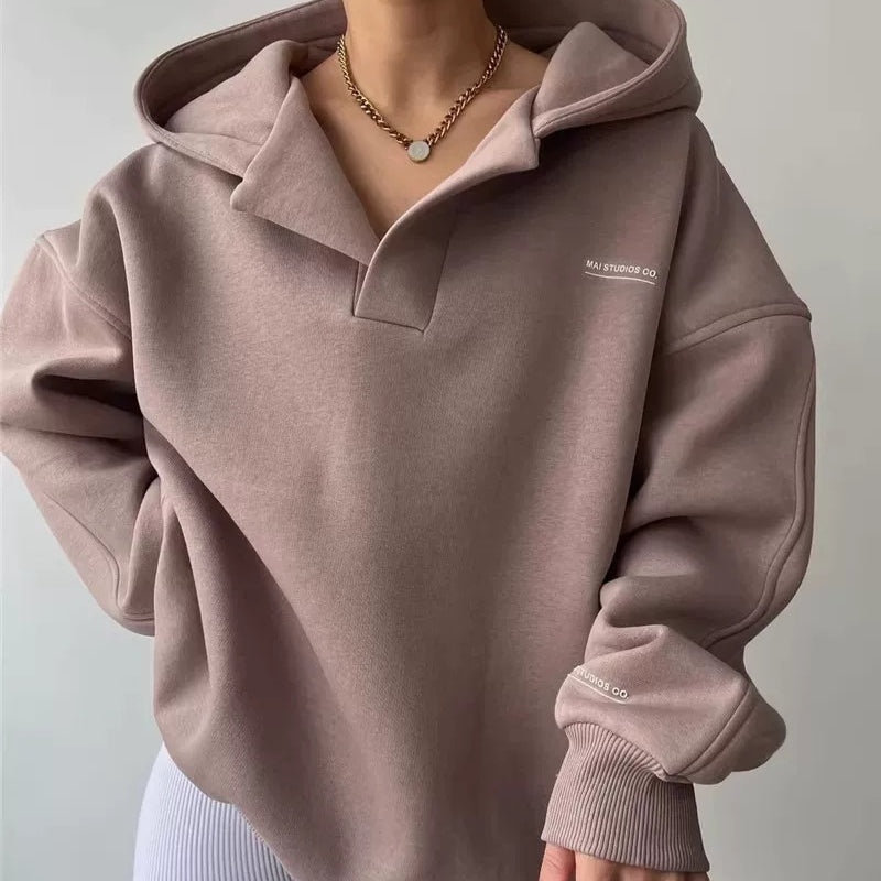 Hoodie Damen im Oversize-Design mit Knopfverschluss | A&Z - 2 - Atelier-Zofia