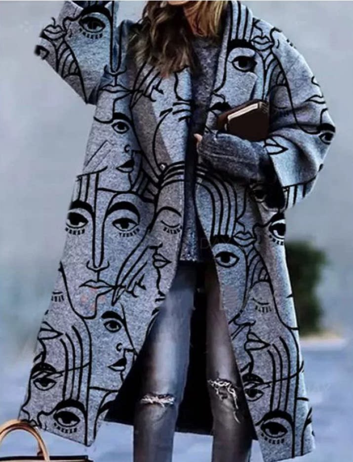 Stylischer Damenmantel im Karomuster mit Oversize-Schnitt | A&Z - 4 - Atelier-Zofia