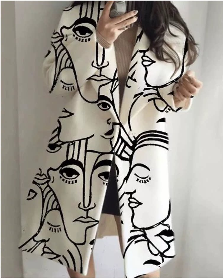 Stylischer Damenmantel im Karomuster mit Oversize-Schnitt | A&Z - 6 - Atelier-Zofia