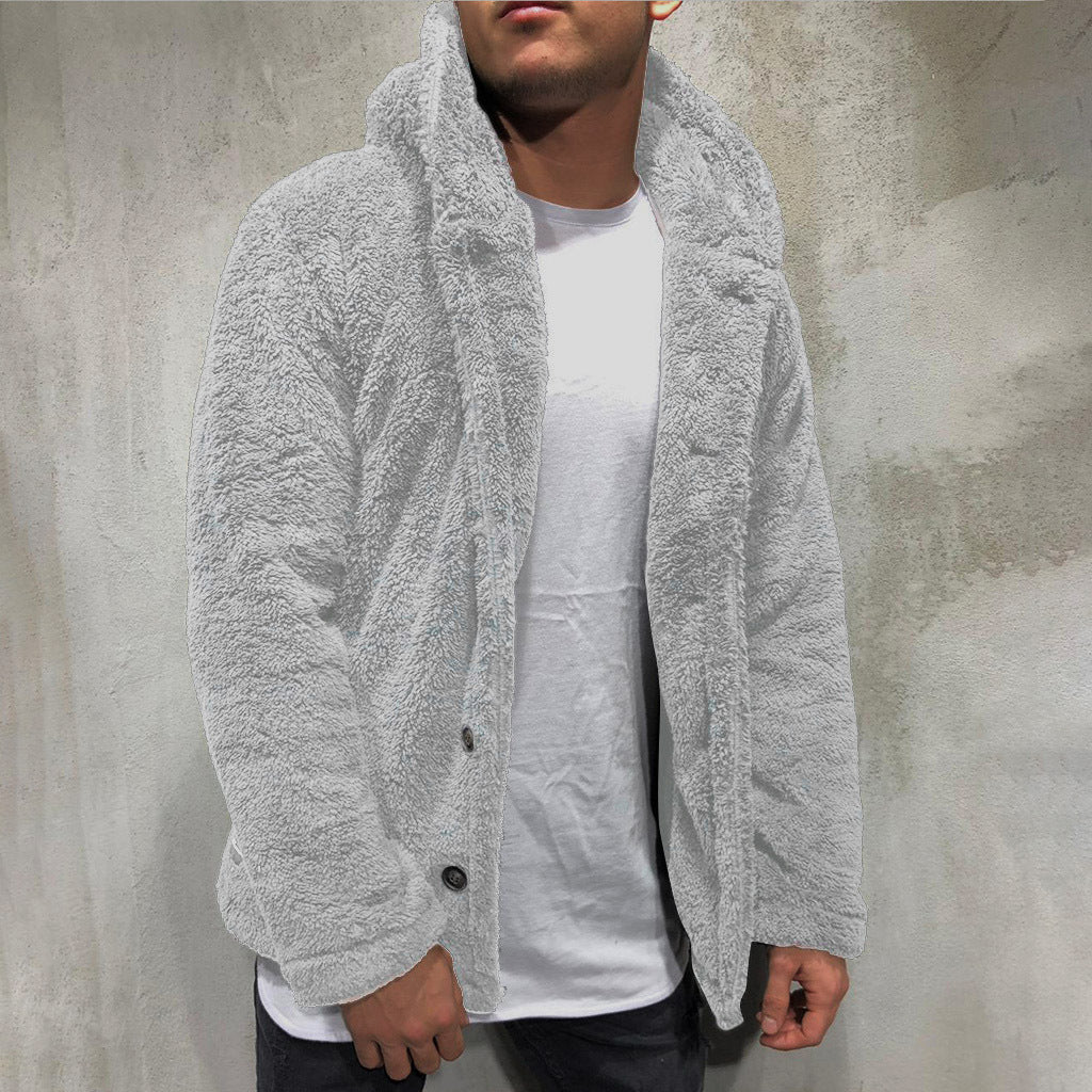 Gemütliche Herrenjacke mit Kapuze und Knopfverschluss | A&B - 2 - Annoboutique