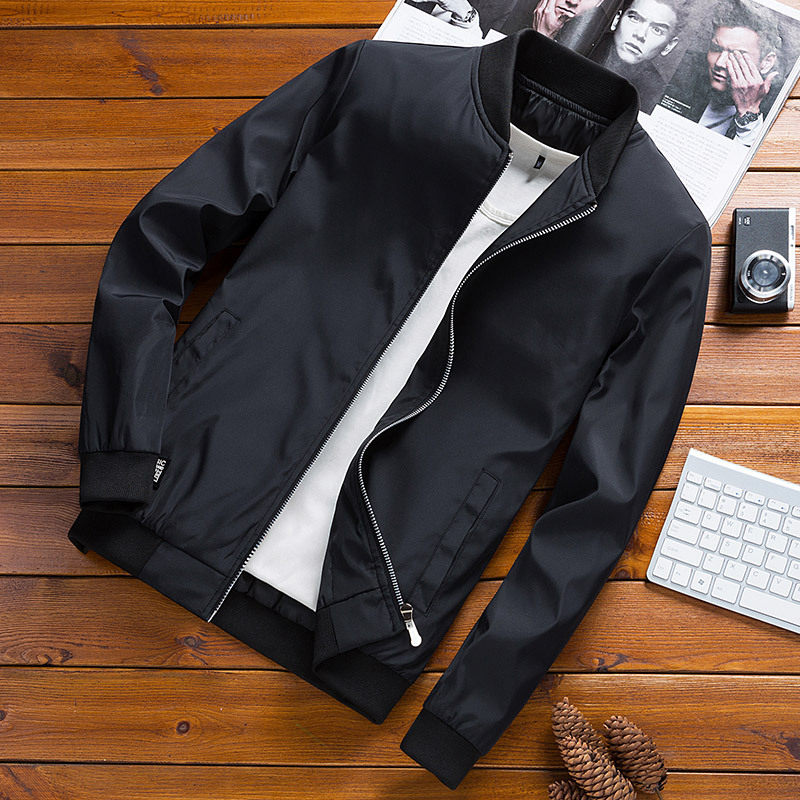 Herren Bomberjacke mit Stehkragen und sportlichem Look | A&B - 1 - Annoboutique