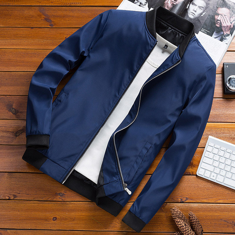 Herren Bomberjacke mit Stehkragen und sportlichem Look | A&B - 2 - Annoboutique