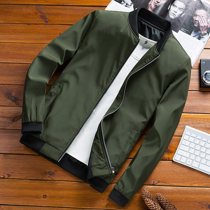 Herren Bomberjacke mit Stehkragen und sportlichem Look | A&B - 3 - Annoboutique