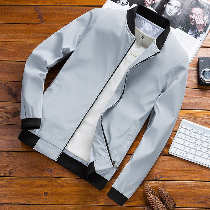 Herren Bomberjacke mit Stehkragen und sportlichem Look | A&B - 4 - Annoboutique