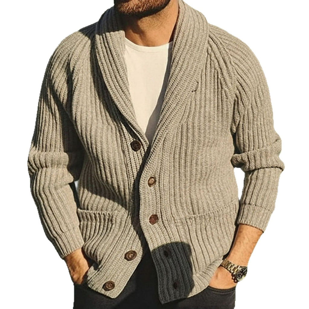 Herren Cardigan mit Schalkragen und Knopfleiste | A&Z - 1 - Atelier-Zofia