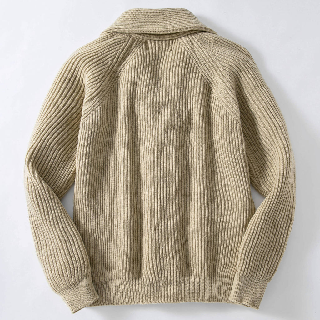 Herren Cardigan mit Schalkragen und Knopfleiste | A&Z - 4 - Atelier-Zofia