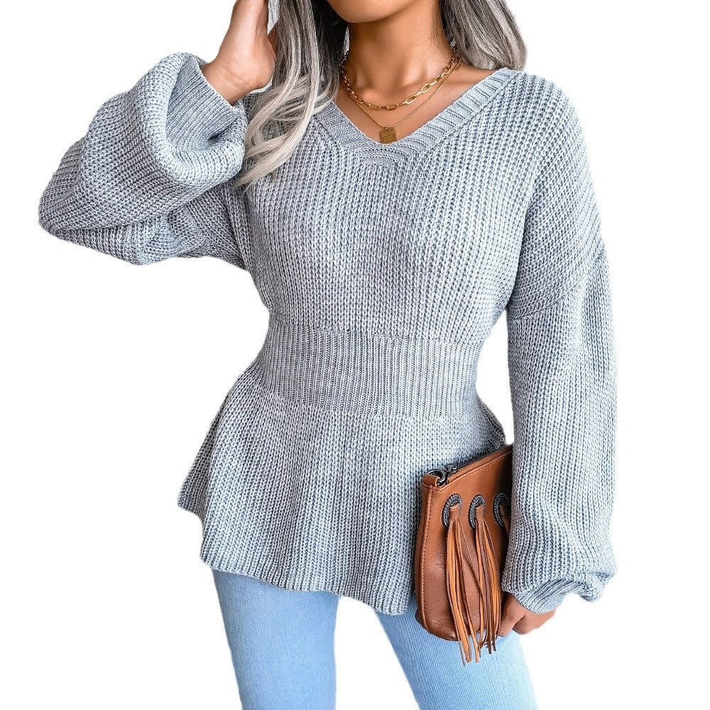 Pullover Damen mit V-Ausschnitt und schmeichelnder Passform | A&Z - 2 - Atelier-Zofia