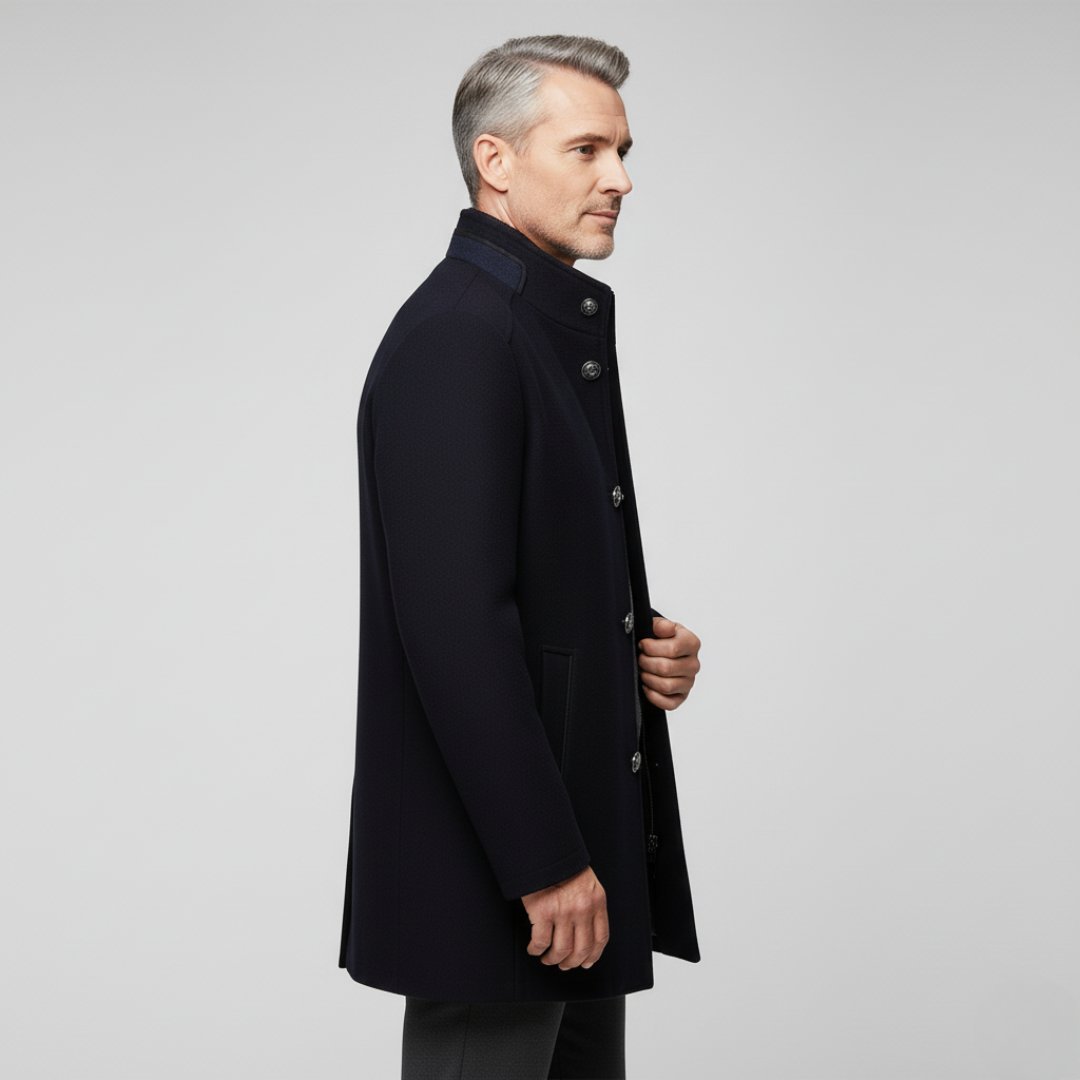 Men's Classic Overcoat with Detachable Inner Jacket | M&B - 2 - Modern britwear