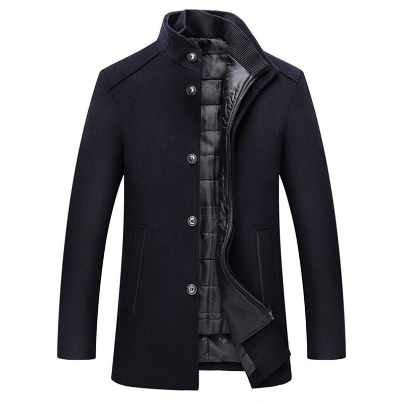 Men's Classic Overcoat with Detachable Inner Jacket | M&B - 3 - Modern britwear