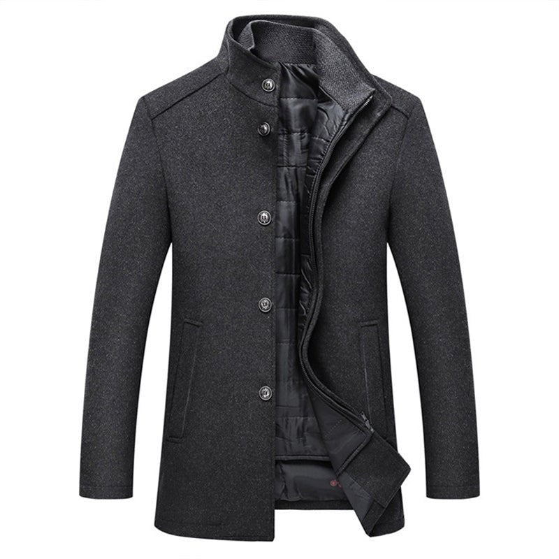 Men's Classic Overcoat with Detachable Inner Jacket | M&B - 5 - Modern britwear