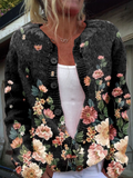 Floraler Damen Cardigan mit lockerer Passform und praktischer Knopfleiste | A&Z - 1 - Atelier-Zofia